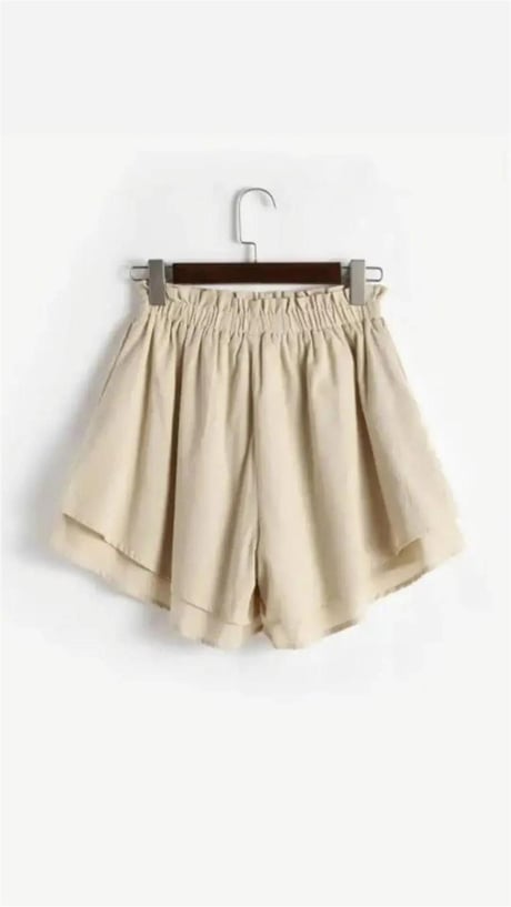 Linen shorts skirt shirt set