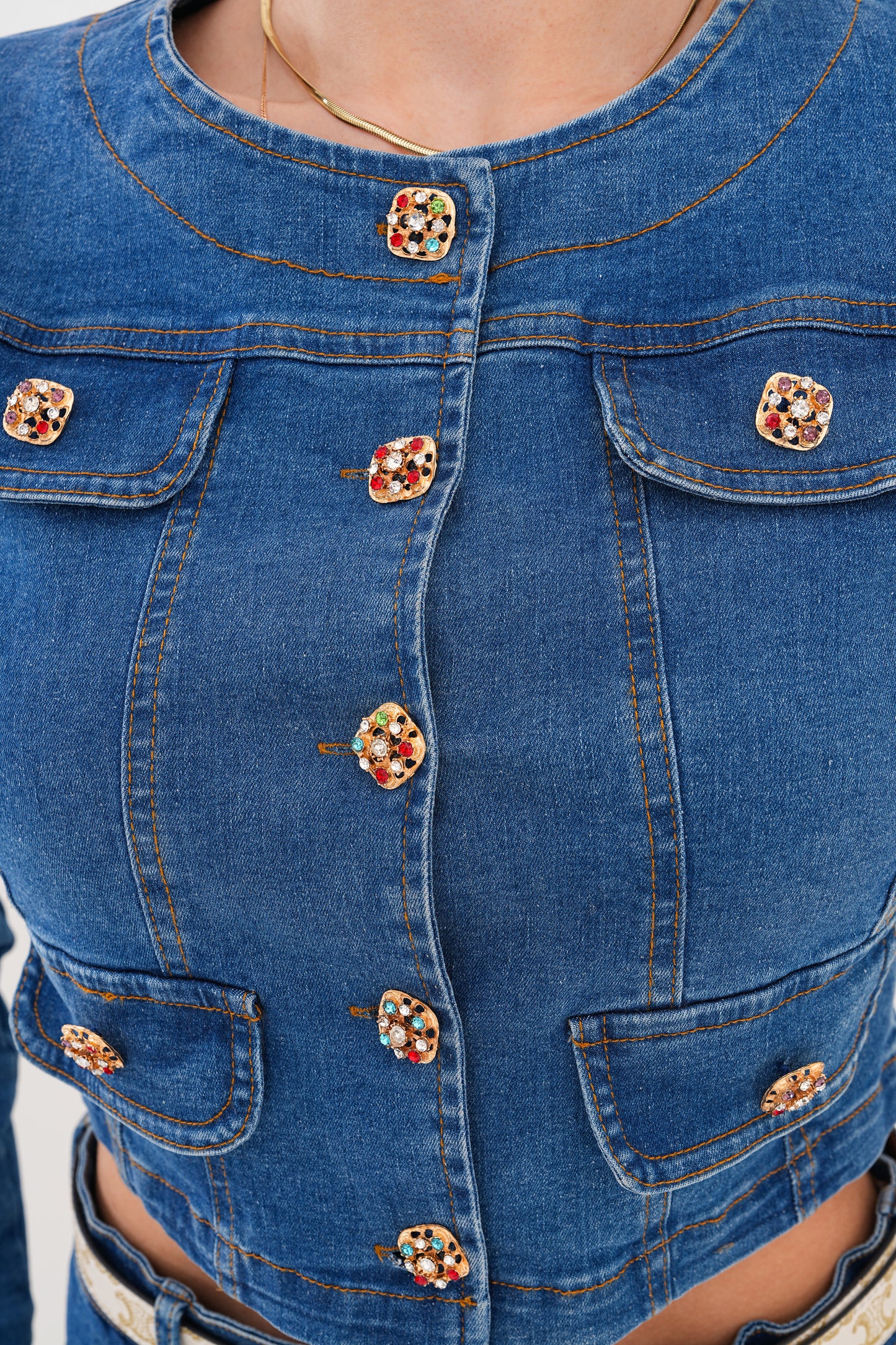 OLİVYA DENİM ETEK&CROP CEKET