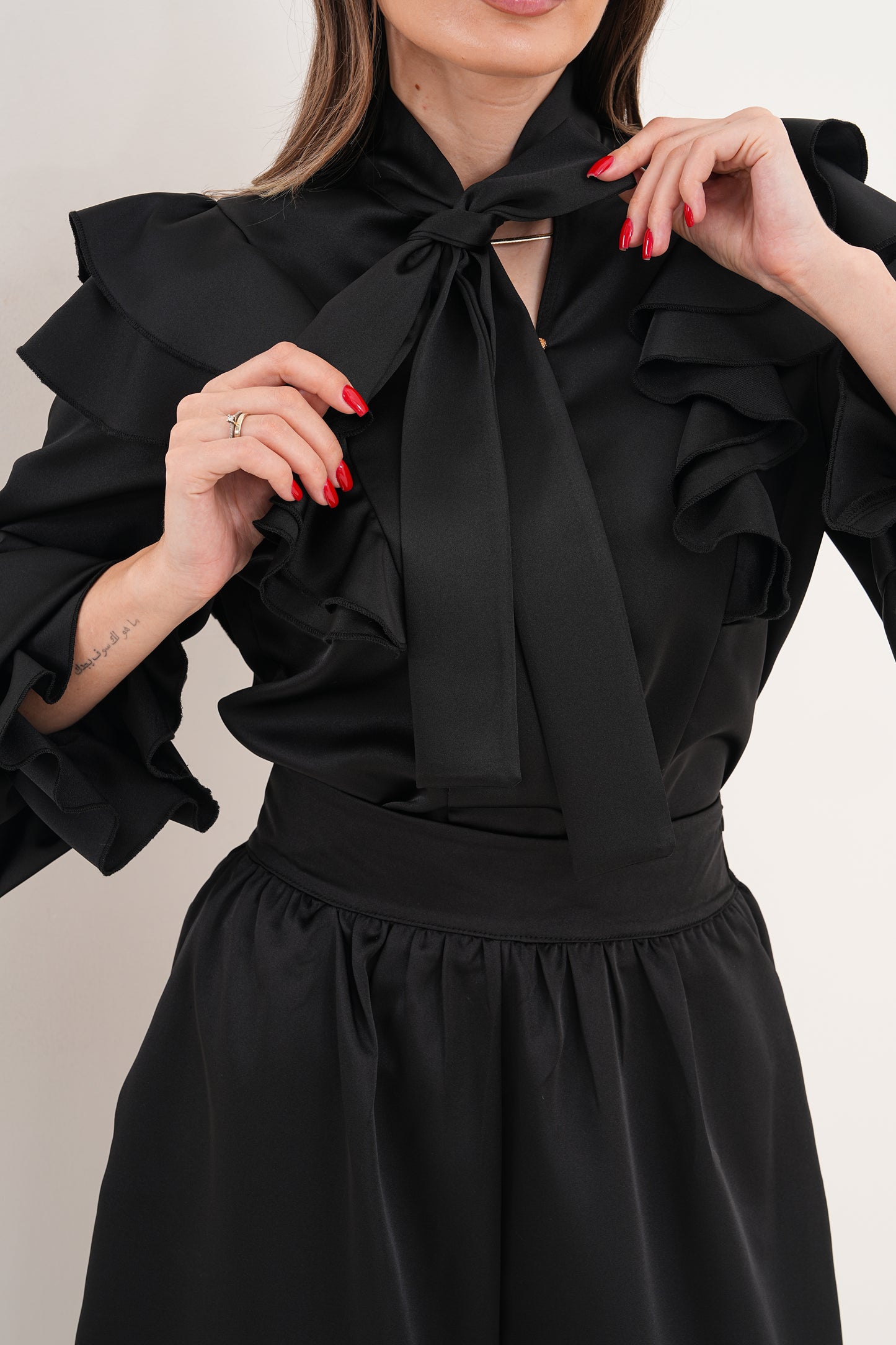 NOİR AMOUR SATEN BLUZ & ŞALVAR