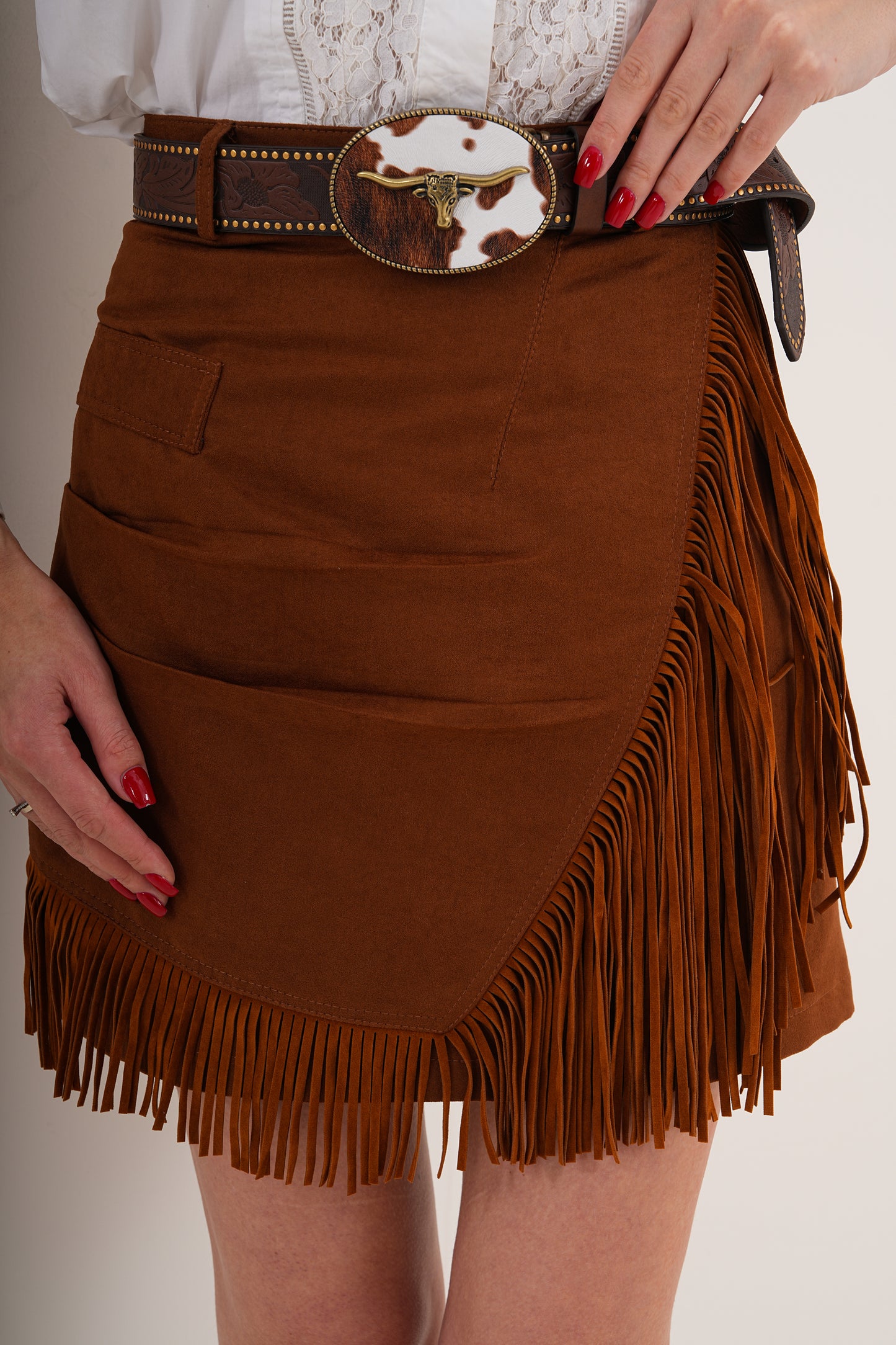 DAKOTA PÜSKÜLLÜ YELEK & ŞORT ETEK